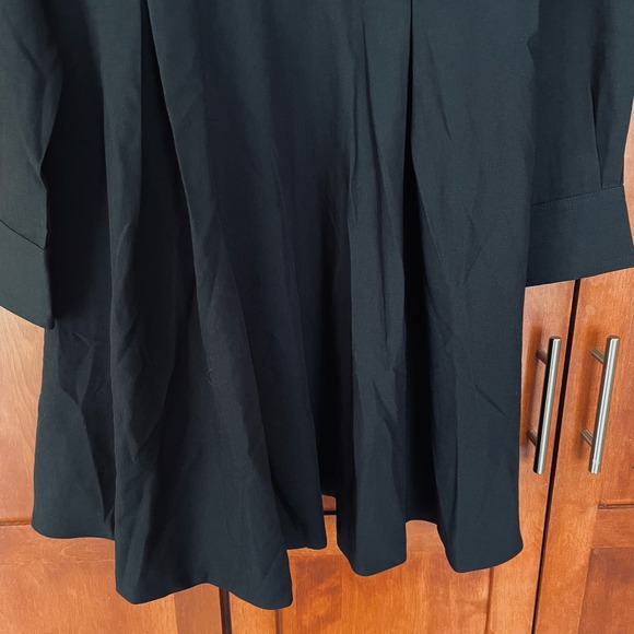 Pomander Place Black Annalise Dress Mini Long Sleeve Pleated Size XL NEW - Picture 5 of 11